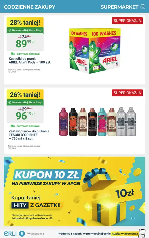 Erli - gazetka promocyjna SUPER OKAZJE na ulubione produkty! od poniedziałku 13.10 do niedzieli 26.10 - strona 8
