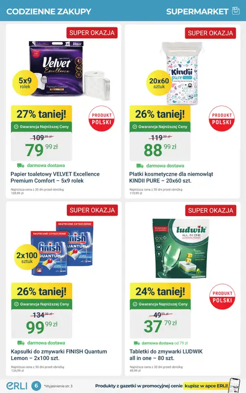 Erli - gazetka promocyjna SUPER OKAZJE na ulubione produkty! od poniedziałku 13.10 do niedzieli 26.10 - strona 6