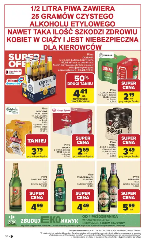 Carrefour - gazetka promocyjna Gazetka Carrefour od poniedziałku od poniedziałku 13.10 do soboty 18.10 - strona 38
