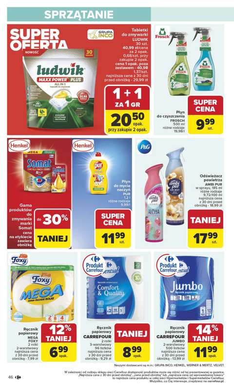 Carrefour - gazetka promocyjna Gazetka Carrefour od poniedziałku od poniedziałku 13.10 do soboty 18.10 - strona 46