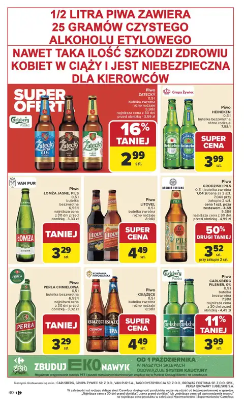 Carrefour - gazetka promocyjna Gazetka Carrefour od poniedziałku od poniedziałku 13.10 do soboty 18.10 - strona 40