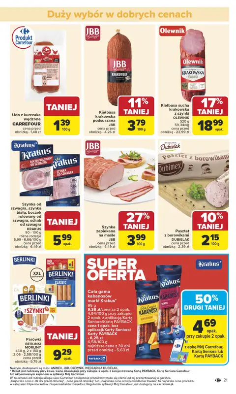 Carrefour - gazetka promocyjna Gazetka Carrefour od poniedziałku od poniedziałku 13.10 do soboty 18.10 - strona 21