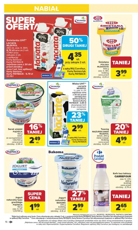 Carrefour - gazetka promocyjna Gazetka Carrefour od poniedziałku od poniedziałku 13.10 do soboty 18.10 - strona 16