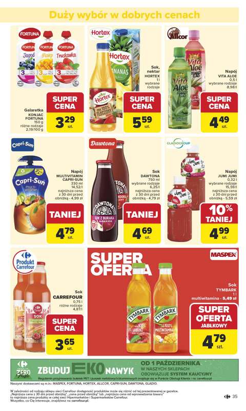 Carrefour - gazetka promocyjna Gazetka Carrefour od poniedziałku od poniedziałku 13.10 do soboty 18.10 - strona 35