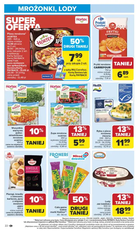 Carrefour - gazetka promocyjna Gazetka Carrefour od poniedziałku od poniedziałku 13.10 do soboty 18.10 - strona 22