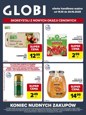 Globi - gazetka promocyjna Gazetka Globi od wtorku 14.10 do poniedziałku 20.10
