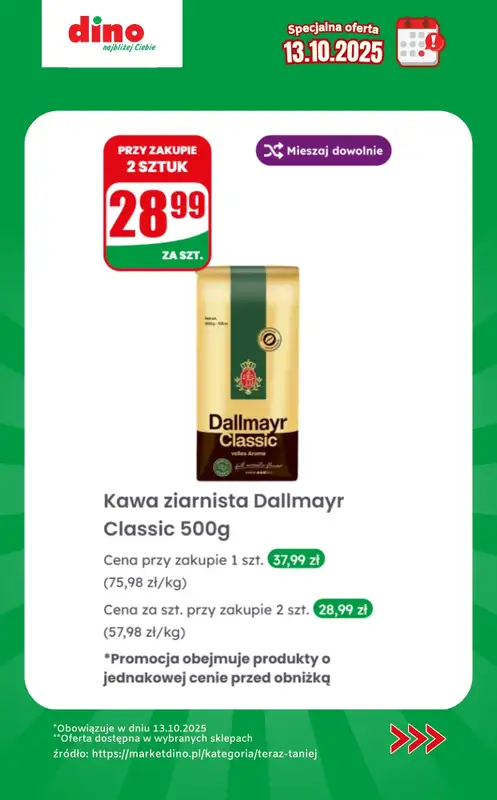 Dino - gazetka promocyjna Specjalna oferta na 13.10.2025 - promocje spoza gazetki od poniedziałku 13.10 do poniedziałku 13.10 - strona 9