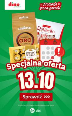 Dino - gazetka promocyjna Specjalna oferta na 13.10.2025 - promocje spoza gazetki od poniedziałku 13.10 do poniedziałku 13.10 Dino - gazetka promocyjna Specjalna oferta na 13.10.2025 - promocje spoza gazetki od poniedziałku 13.10 do poniedziałku 13.10