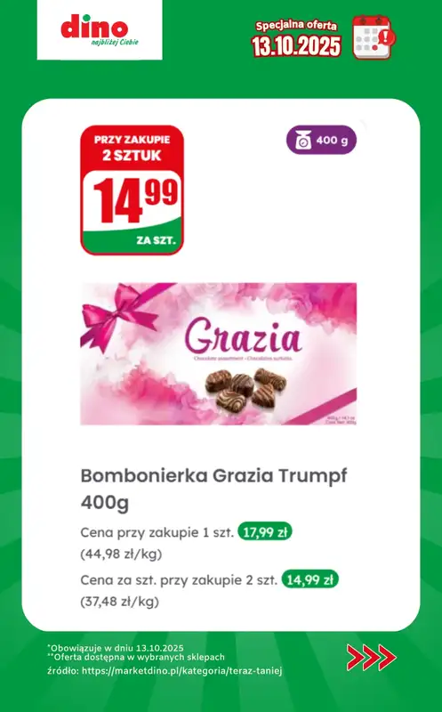 Dino - gazetka promocyjna Specjalna oferta na 13.10.2025 - promocje spoza gazetki od poniedziałku 13.10 do poniedziałku 13.10 - strona 10