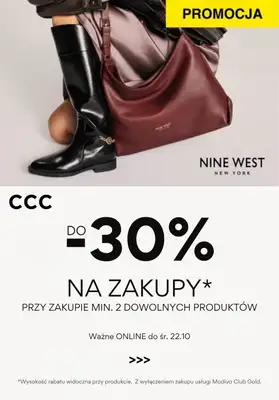 CCC - gazetka promocyjna Do -30% przy zakupie min. 2 produktów od poniedziałku 13.10 