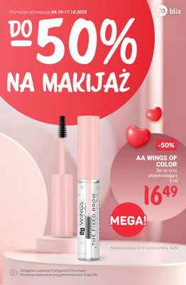 Rossmann - gazetka promocyjna Do -50% na makijaż od poniedziałku 13.10 do piątku 17.10