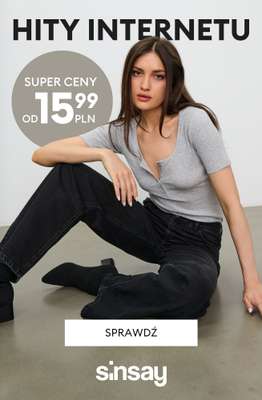 Sinsay - gazetka promocyjna HITY INTERNETU od poniedziałku 13.10 do niedzieli 19.10