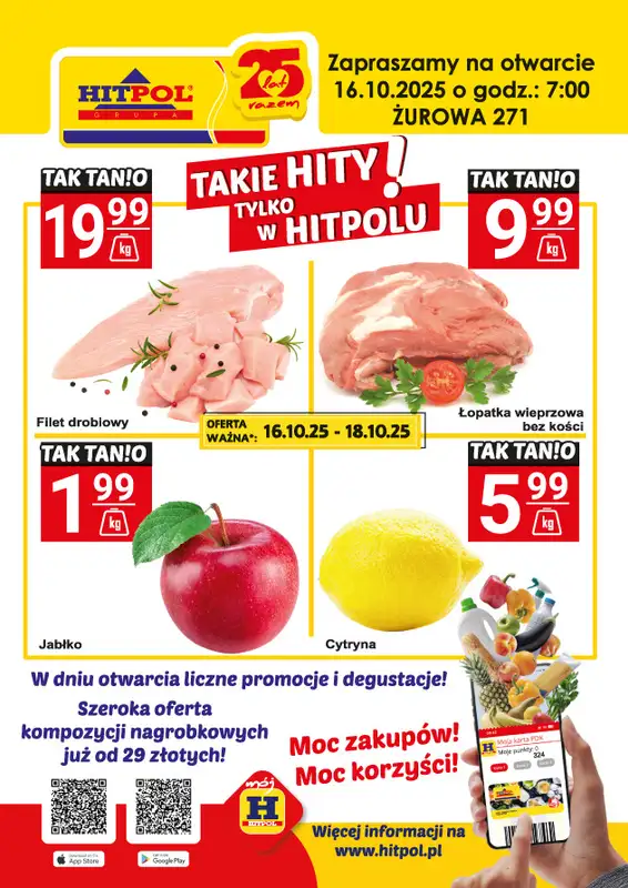 Hitpol - gazetka promocyjna Otwarcie nowego Sklepu Hitpol - ŻUROWA 271!  