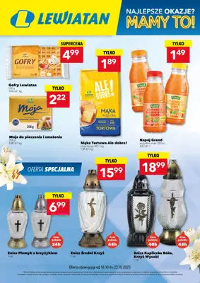 LEWIATAN - gazetka promocyjna Najlepsze okazje? MAMY TO w Lewiatanie  do środy 22.10