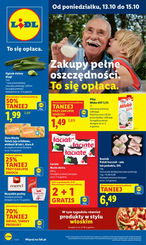 Lidl - gazetka promocyjna Oferta od poniedziałku od poniedziałku 13.10 do środy 15.10