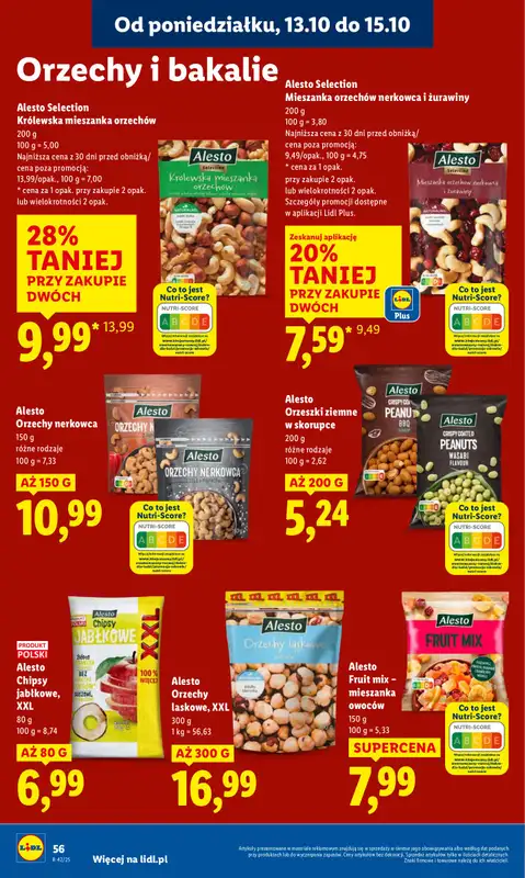 Lidl - gazetka promocyjna Oferta od poniedziałku od poniedziałku 13.10 do środy 15.10 - strona 56