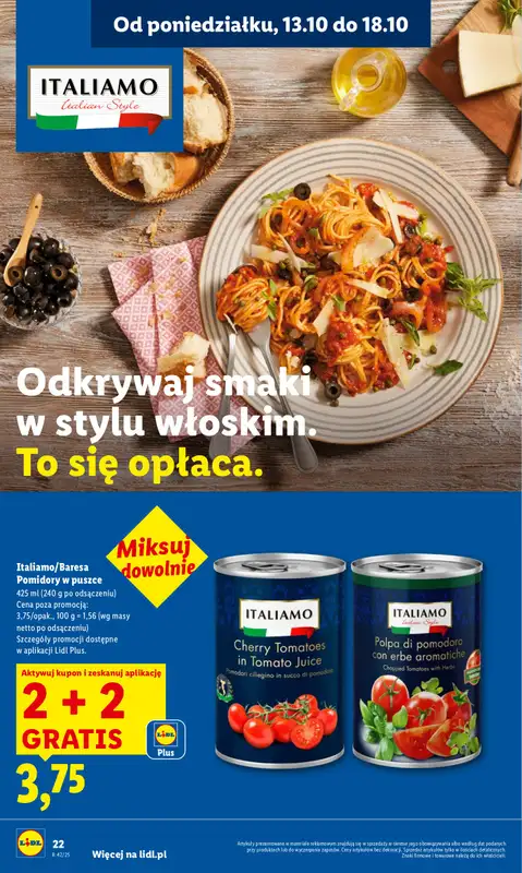 Lidl - gazetka promocyjna Oferta od poniedziałku od poniedziałku 13.10 do środy 15.10 - strona 22