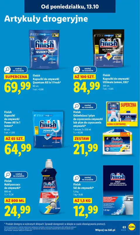 Lidl - gazetka promocyjna Oferta od poniedziałku od poniedziałku 13.10 do środy 15.10 - strona 63