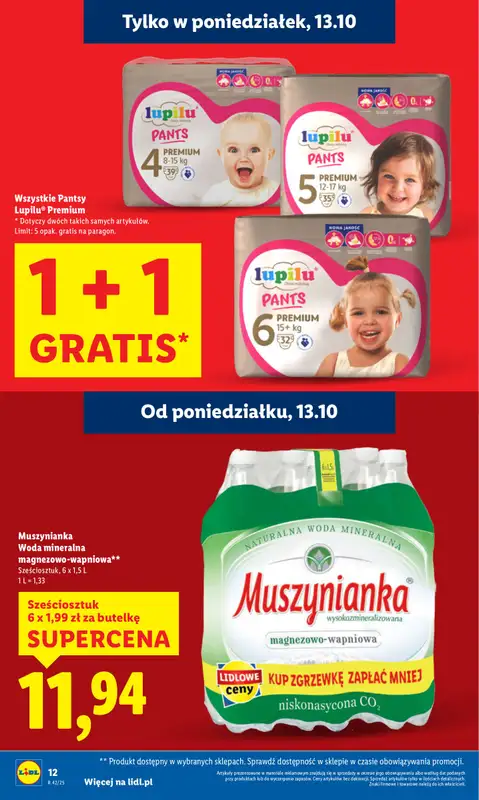 Lidl - gazetka promocyjna Oferta od poniedziałku od poniedziałku 13.10 do środy 15.10 - strona 12