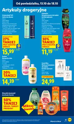 Lidl - gazetka promocyjna Oferta od poniedziałku od poniedziałku 13.10 do środy 15.10 - strona 61