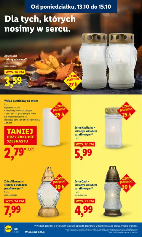 Lidl - gazetka promocyjna Oferta od poniedziałku od poniedziałku 13.10 do środy 15.10 - strona 66