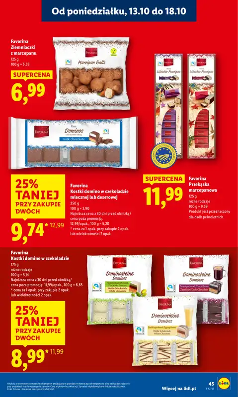 Lidl - gazetka promocyjna Oferta od poniedziałku od poniedziałku 13.10 do środy 15.10 - strona 45