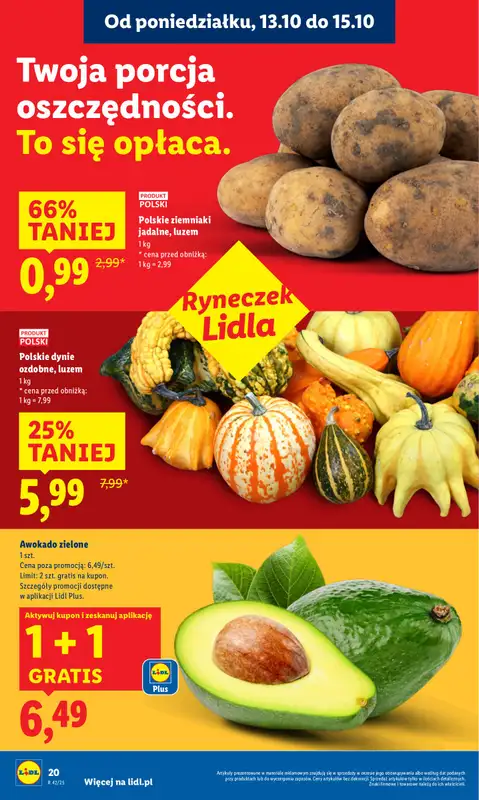 Lidl - gazetka promocyjna Oferta od poniedziałku od poniedziałku 13.10 do środy 15.10 - strona 20