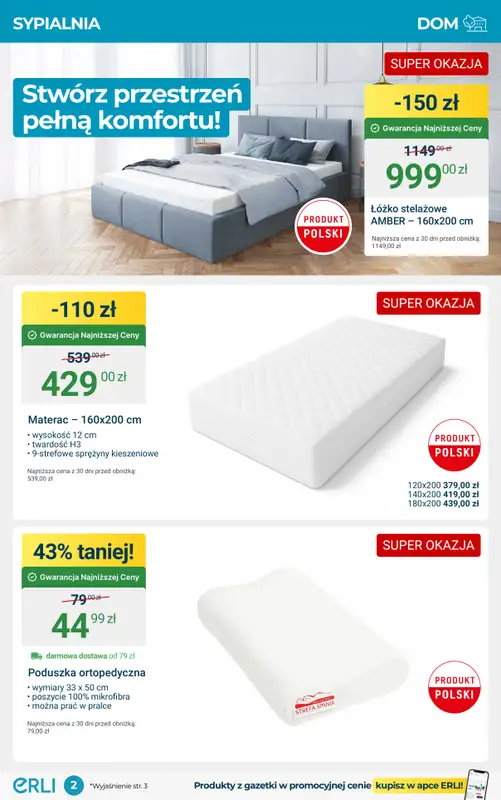 Erli - gazetka promocyjna HITY CENOWE - Meble i wyposażenie domu! od poniedziałku 13.10 do niedzieli 26.10 - strona 2