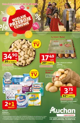 Auchan - gazetka promocyjna Wielkie przeboje cenowe Supermarket  do środy 22.10