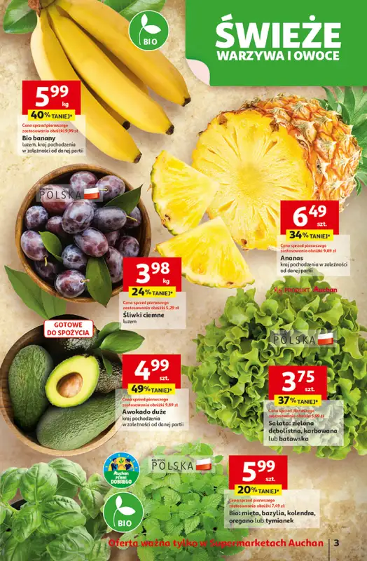 Auchan - gazetka promocyjna Wielkie przeboje cenowe Supermarket   - strona 3