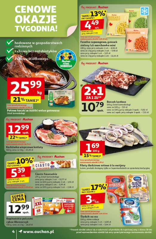 Auchan - gazetka promocyjna Wielkie przeboje cenowe Supermarket  do środy 22.10 - strona 4