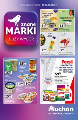 Auchan - gazetka promocyjna Znane marki duży wybór Hipermarket  do środy 22.10