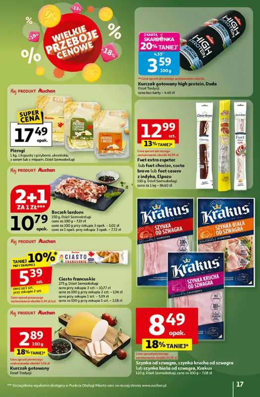 Auchan - gazetka promocyjna Wielkie przeboje cenowe Hipermarket  do środy 22.10 - strona 17