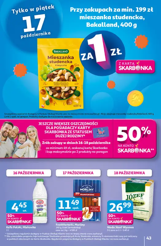 Auchan - gazetka promocyjna Wielkie przeboje cenowe Hipermarket  do środy 22.10 - strona 43