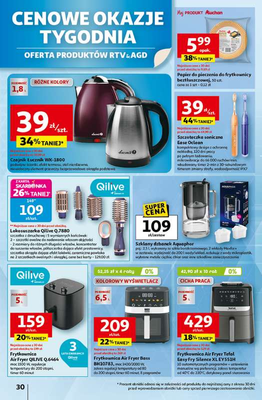 Auchan - gazetka promocyjna Wielkie przeboje cenowe Hipermarket  do środy 22.10 - strona 30