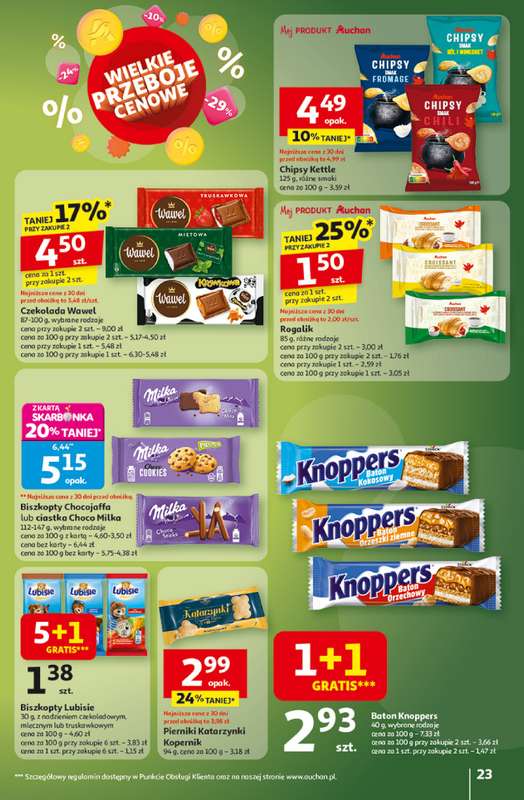 Auchan - gazetka promocyjna Wielkie przeboje cenowe Hipermarket  do środy 22.10 - strona 23