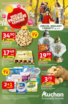 Auchan - gazetka promocyjna Wielkie przeboje cenowe Hipermarket  do środy 22.10