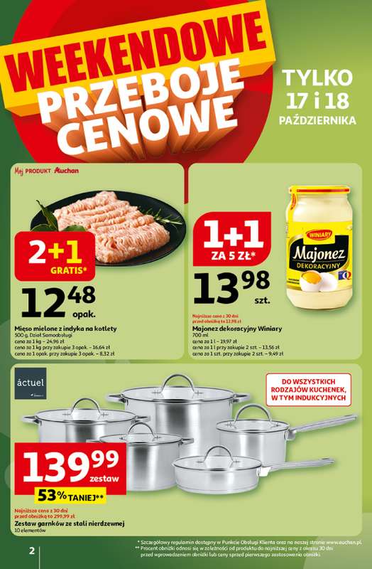 Auchan - gazetka promocyjna Wielkie przeboje cenowe Hipermarket  do środy 22.10 - strona 2