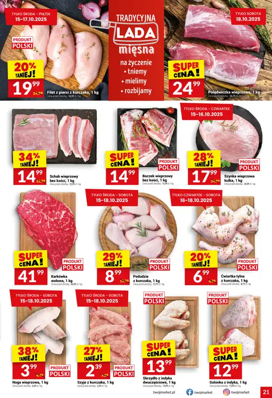 Twój Market - gazetka promocyjna Gazetka od środy 15.10 do wtorku 21.10 - strona 21