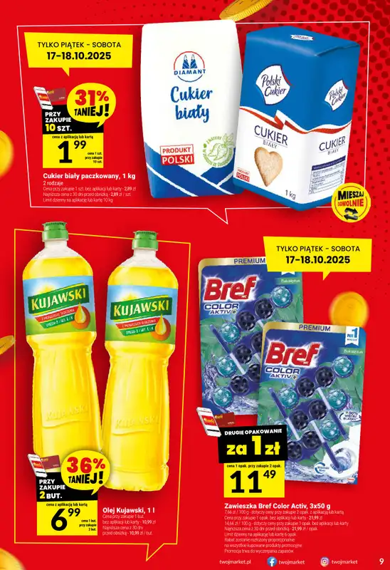 Twój Market - gazetka promocyjna Gazetka od środy 15.10 do wtorku 21.10 - strona 9