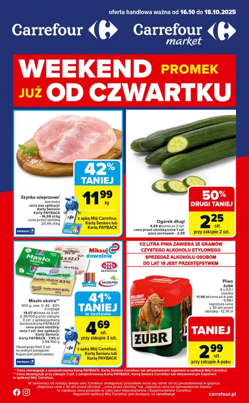 Carrefour - gazetka promocyjna Gazetka Weekend promek już od czwartku  