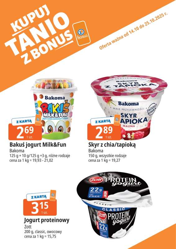 Leclerc - gazetka promocyjna Oferta E.Leclerc I Bonus skanujesz, kasę zyskujesz od wtorku 14.10 do soboty 25.10 - strona 4