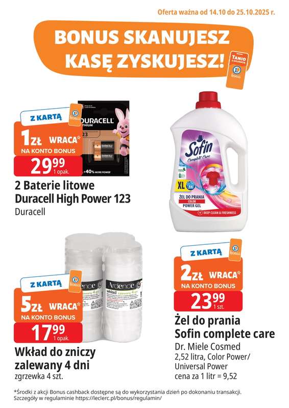 Leclerc - gazetka promocyjna Oferta E.Leclerc I Bonus skanujesz, kasę zyskujesz od wtorku 14.10 do soboty 25.10 - strona 2