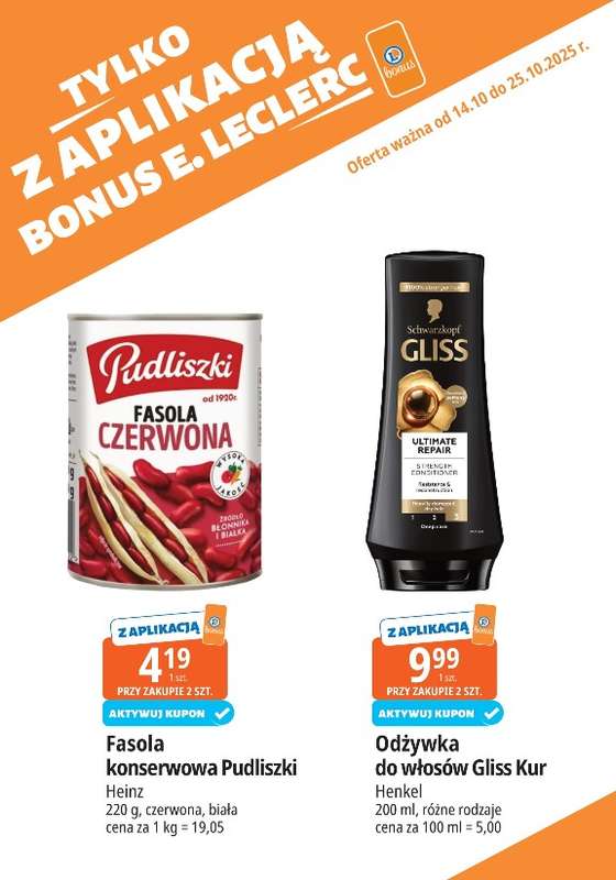 Leclerc - gazetka promocyjna Oferta E.Leclerc I Bonus skanujesz, kasę zyskujesz od wtorku 14.10 do soboty 25.10 - strona 16