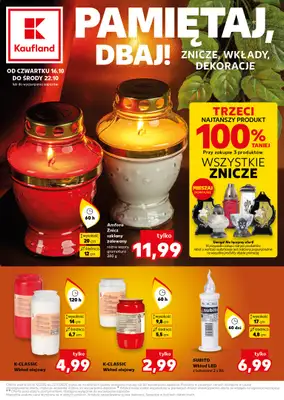 Kaufland - gazetka promocyjna Oferta Kaufland - Znicze od czwartku 16.10 do środy 22.10