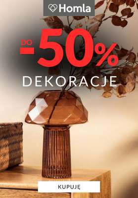 Homla - gazetka promocyjna Do -50% na jesienne dekoracje do salonu od wtorku 14.10 
