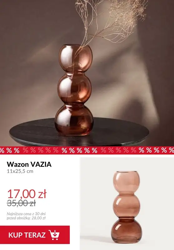 Homla - gazetka promocyjna Do -50% na jesienne dekoracje do salonu od wtorku 14.10  - strona 5