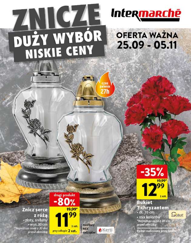 Intermarche - gazetka promocyjna Katalog Znicze od wtorku 14.10 do środy 05.11