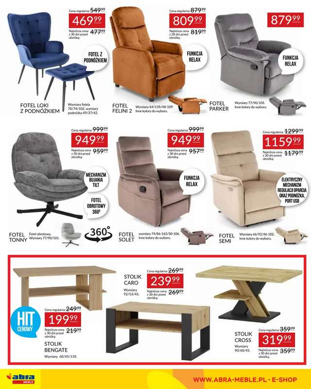 Abra Meble - gazetka promocyjna Gazetka od wtorku 14.10 do niedzieli 02.11 - strona 10