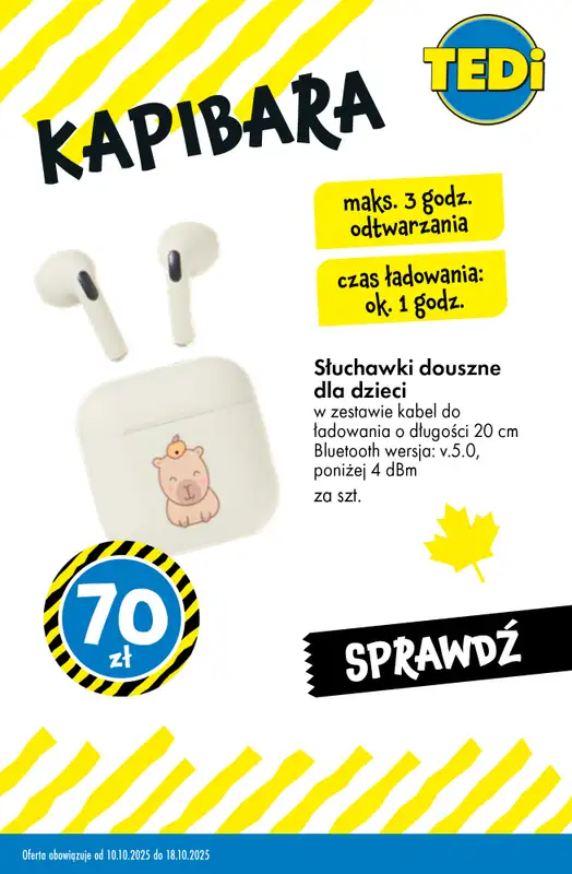 Tedi - gazetka promocyjna KAPIBARA - od teraz w Tedi od wtorku 14.10 do soboty 18.10 - strona 9